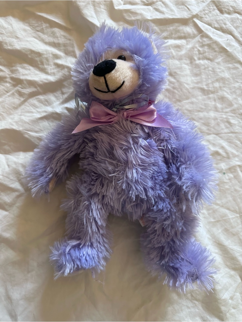 Plush Lavender Teddy Bear with Ribbon - Soft Kids Toy